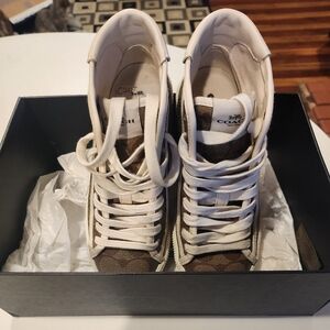 Coach C207 Sig PVC Hightop Khaki Size 5